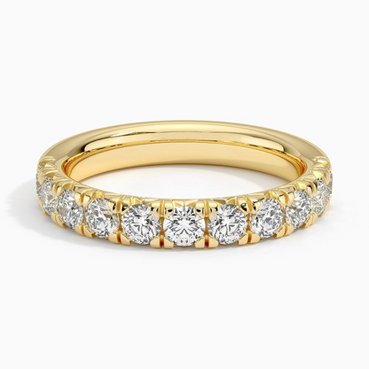 0.91 CTW Half Coverage Lab Grown Diamond Women's 18k Wedding Band