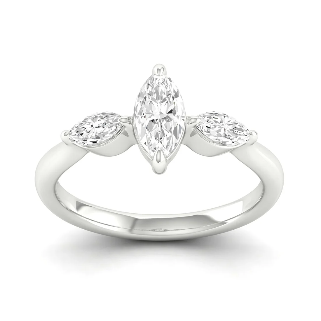 1 CTW Marquise Three Stone Lab Grown Diamond Engagement Ring