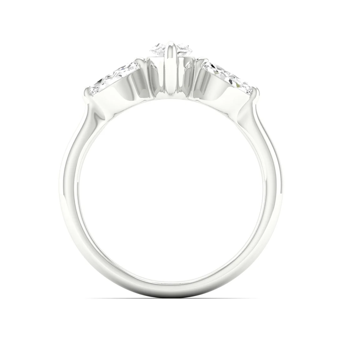 1 CTW Marquise Three Stone Lab Grown Diamond Engagement Ring