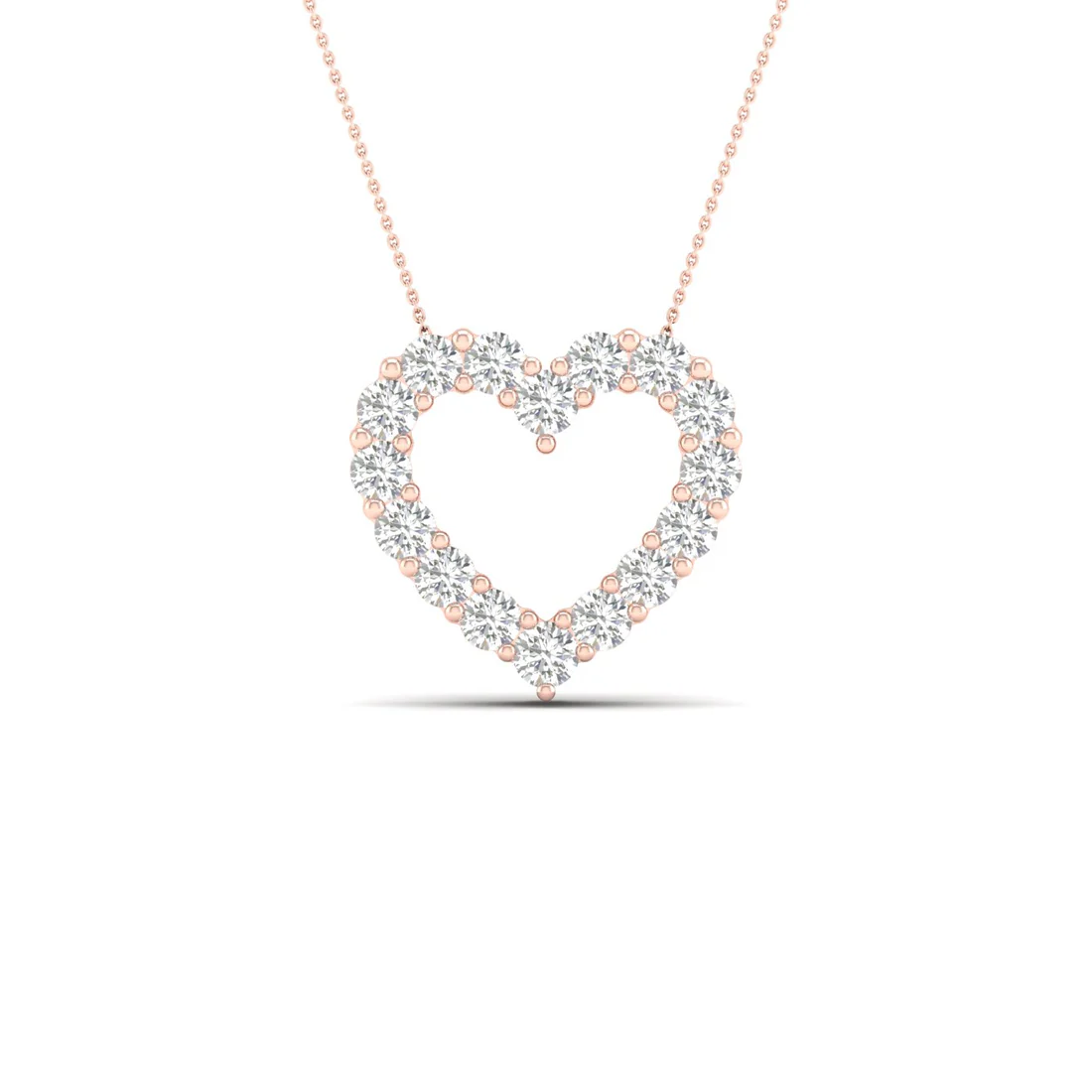 1.00CTW Lab Grown Diamond Classic Heart Pendant