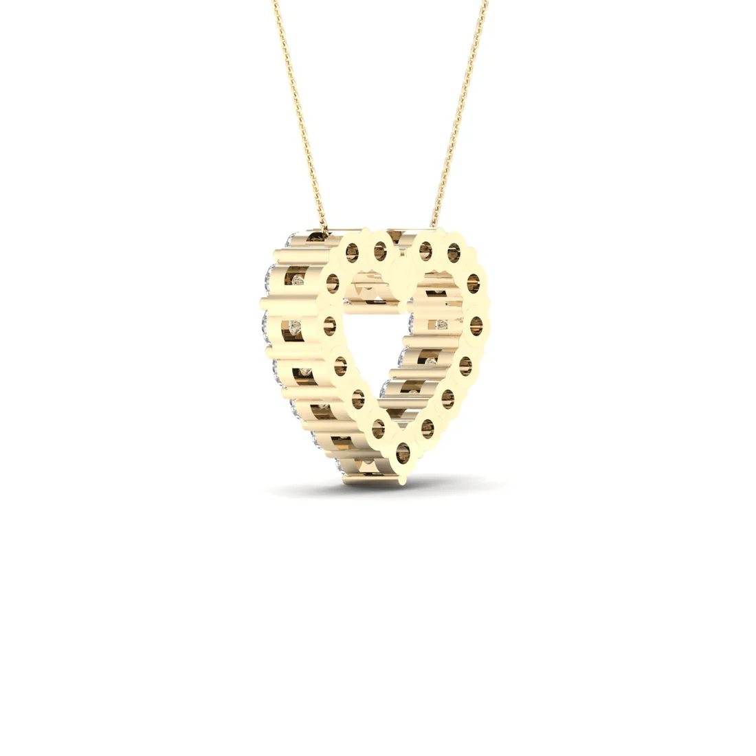 1.00CTW Lab Grown Diamond Classic Heart Pendant