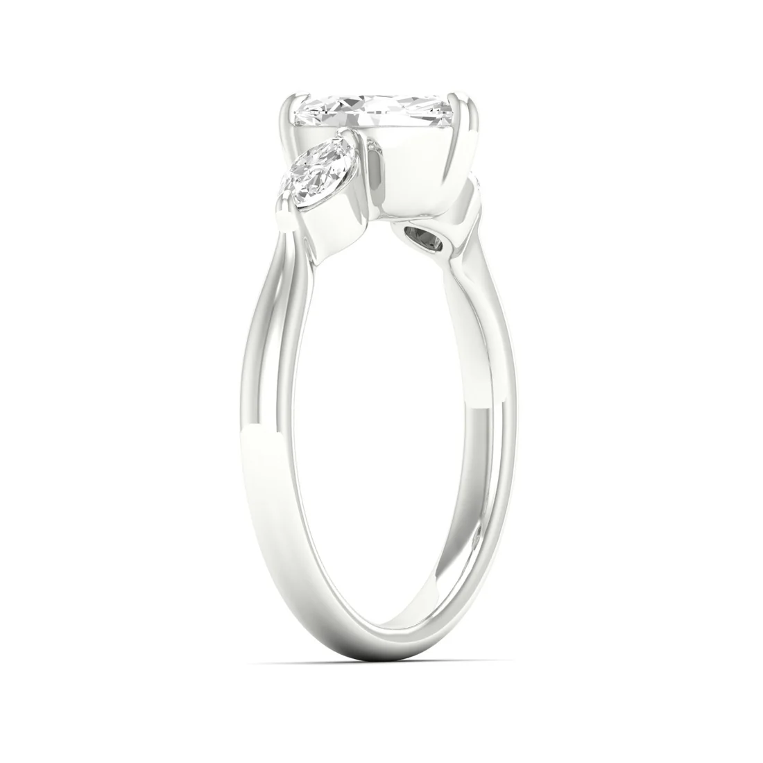 1 CTW Marquise Three Stone Lab Grown Diamond Engagement Ring