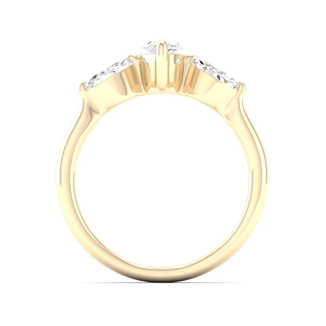 1 CTW Marquise Three Stone Lab Grown Diamond Engagement Ring