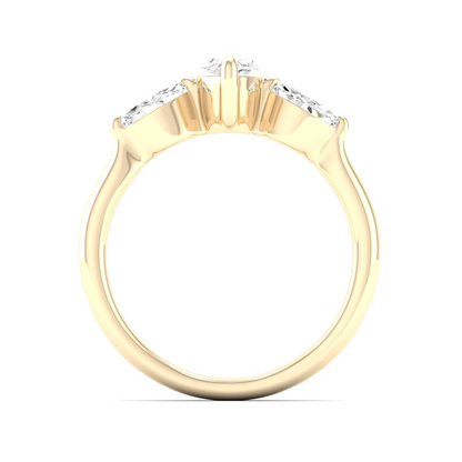 1 CTW Marquise Three Stone Lab Grown Diamond Engagement Ring