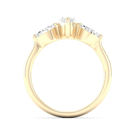 1 CTW Marquise Three Stone Lab Grown Diamond Engagement Ring