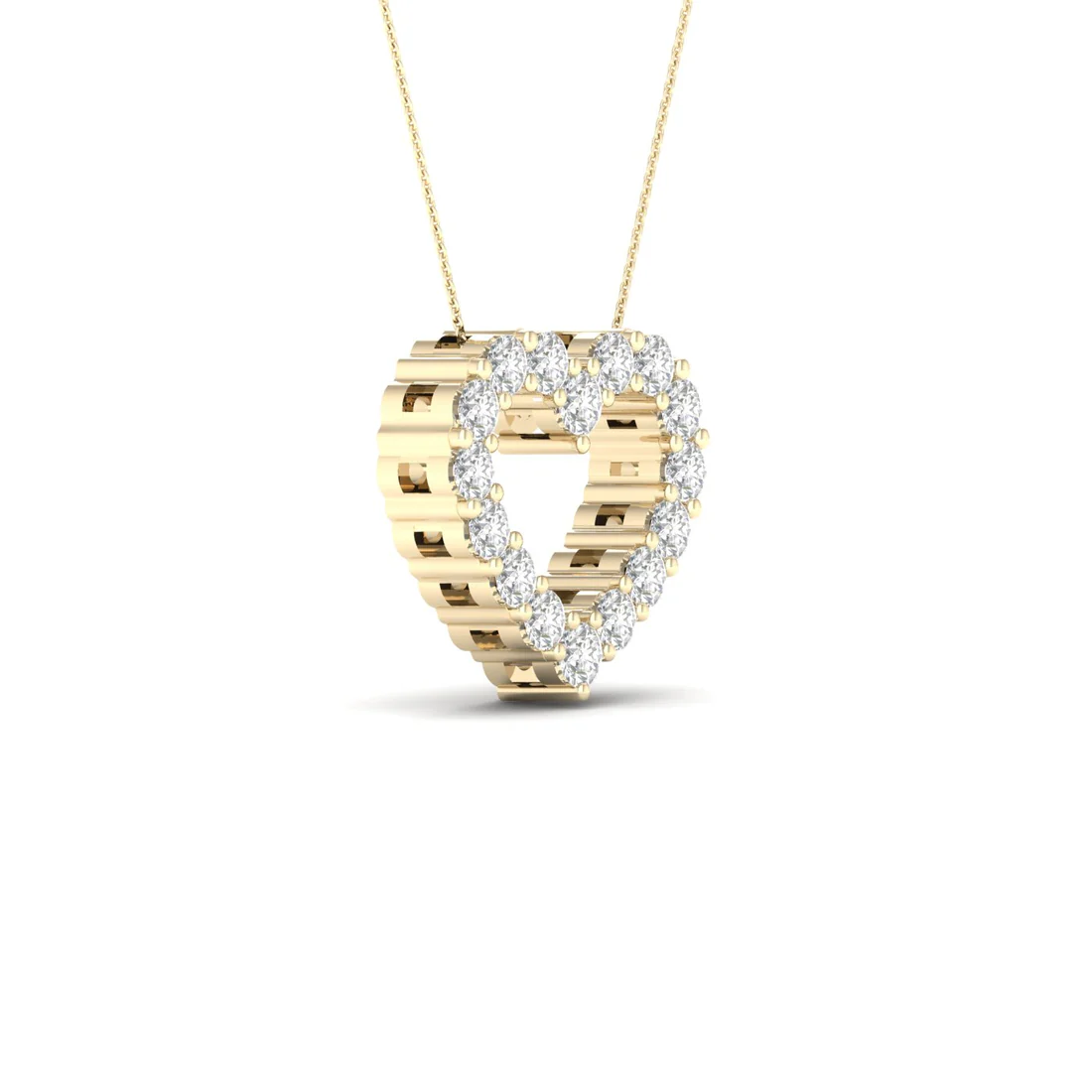 1.00CTW Lab Grown Diamond Classic Heart Pendant