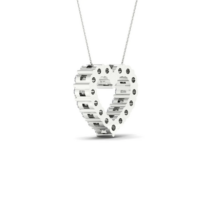 1.00CTW Lab Grown Diamond Classic Heart Pendant