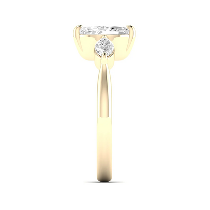 1 CTW Marquise Three Stone Lab Grown Diamond Engagement Ring