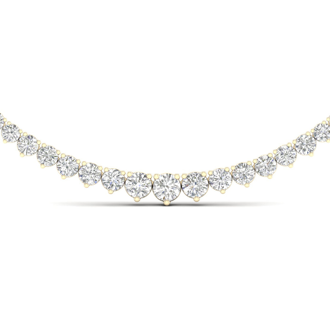 10CTW Round Lab Grown Diamond Tennis Chain Necklace