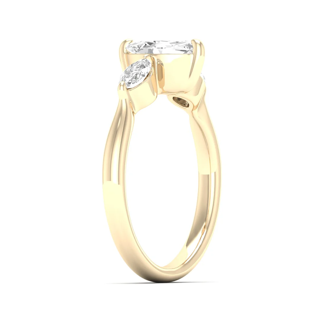 1 CTW Marquise Three Stone Lab Grown Diamond Engagement Ring