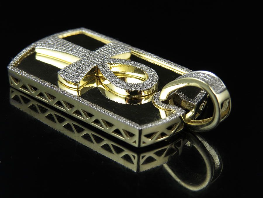 1.75 Inch Lab Grown Diamond Ankh Dogtag Pendant