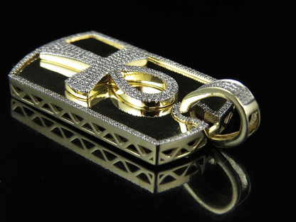 1.75 Inch Lab Grown Diamond Ankh Dogtag Pendant