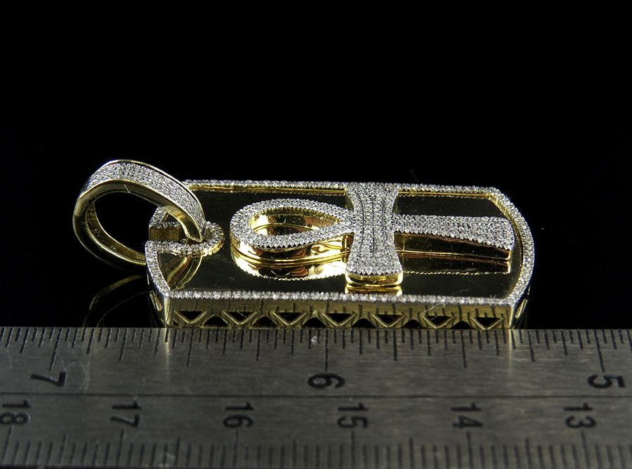 1.75 Inch Lab Grown Diamond Ankh Dogtag Pendant