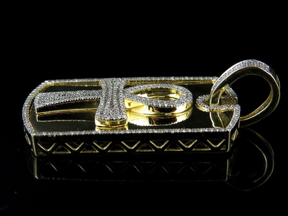 1.75 Inch Lab Grown Diamond Ankh Dogtag Pendant