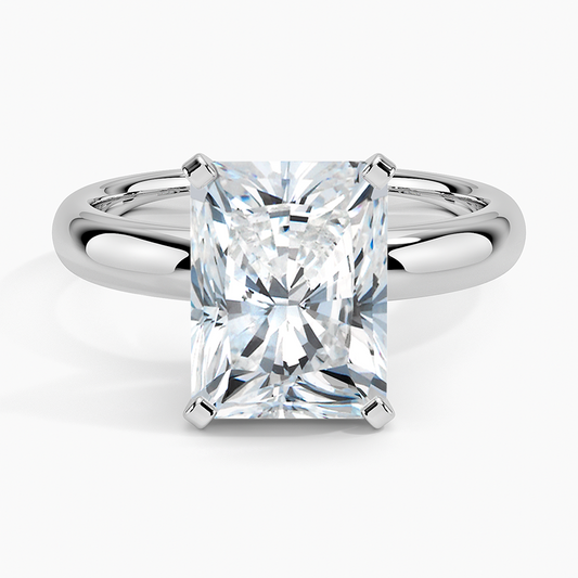 3Ct Radiant Lab Grown Diamond Two Tone Gold Ring