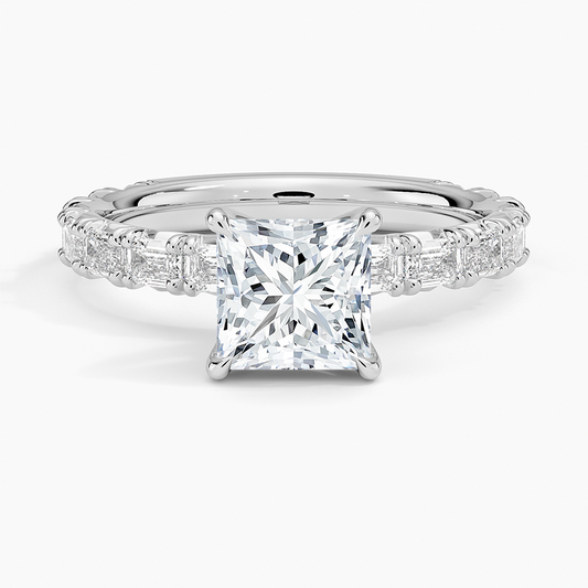 13/4Ct Princess Lab Grown Diamond Emerald-Cut Diamond Ring