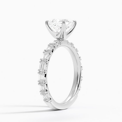 13/4Ct Princess Lab Grown Diamond Emerald-Cut Diamond Ring