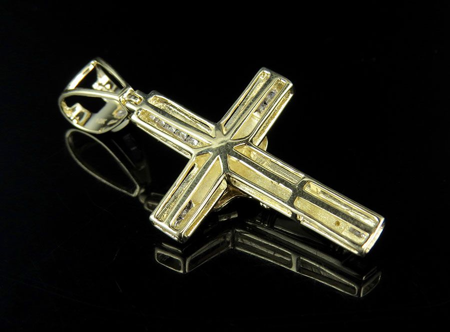 0.20 CTW Lab Grown Diamond 10K Crucifix Cross Pendant