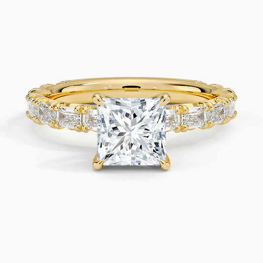 13/4Ct Princess Lab Grown Diamond Emerald-Cut Diamond Ring