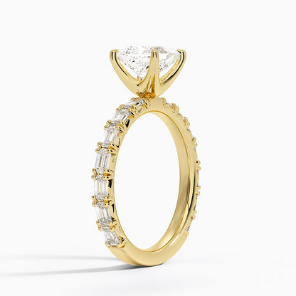 13/4Ct Princess Lab Grown Diamond Emerald-Cut Diamond Ring