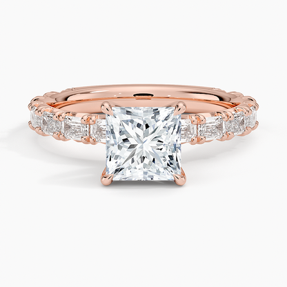 13/4Ct Princess Lab Grown Diamond Emerald-Cut Diamond Ring