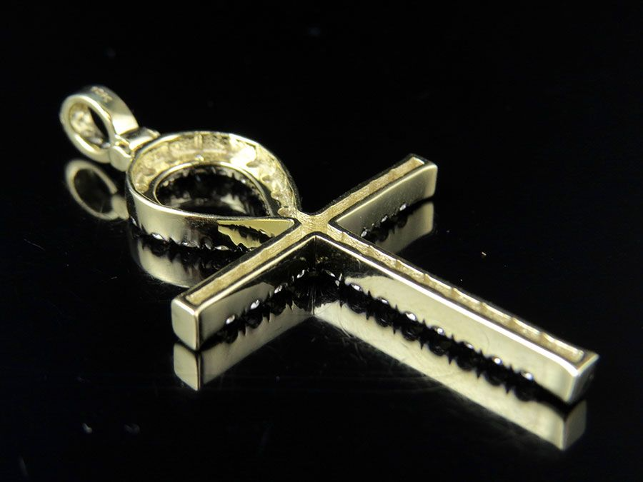 1.10 CTW Lab Grown Diamond One Row Ankh Cross Pendant