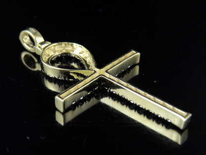1.10 CTW Lab Grown Diamond One Row Ankh Cross Pendant