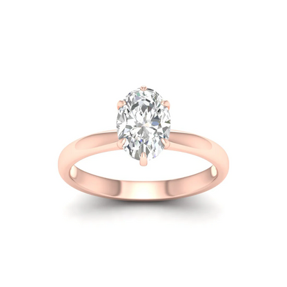 1.50 CTW Oval Cut Lab Grown Diamond Solitaire Ring