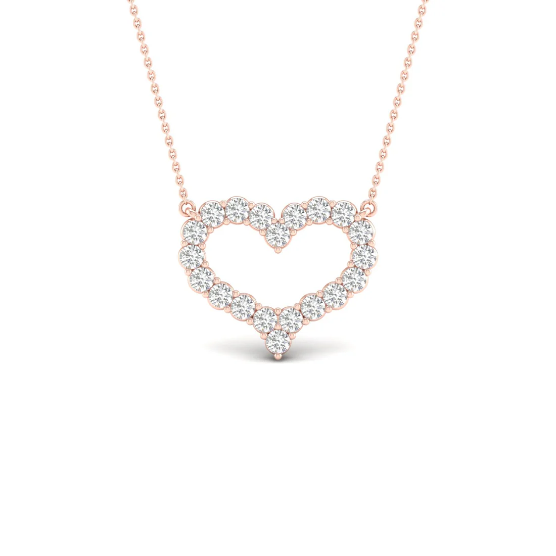 0.25 CTW Lab Grown Diamond Heart Shape Pendant