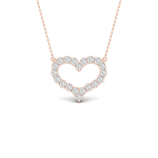 0.25 CTW Lab Grown Diamond Heart Shape Pendant