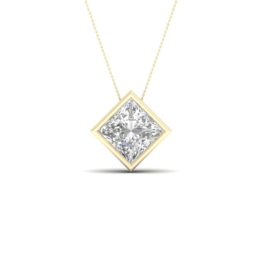 2 CTW Lab Grown Diamond Princess Cut Pendant