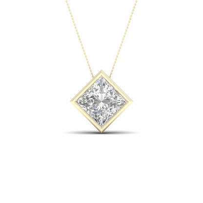 2 CTW Lab Grown Diamond Princess Cut Pendant