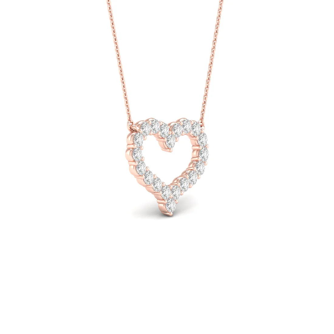 0.25 CTW Lab Grown Diamond Heart Shape Pendant