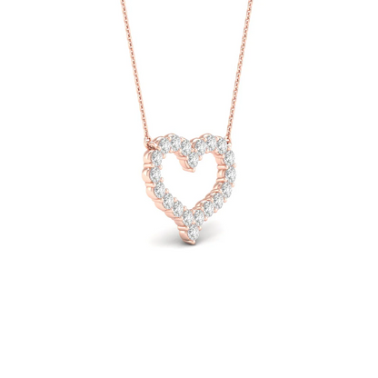 0.25 CTW Lab Grown Diamond Heart Shape Pendant