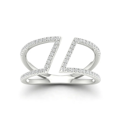 0.23Ctw Lab Grown Diamond Fishtail Setting Band