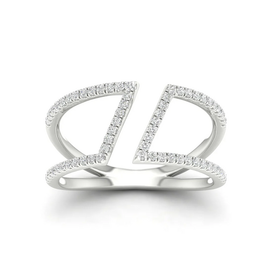 0.23Ctw Lab Grown Diamond Fishtail Setting Band