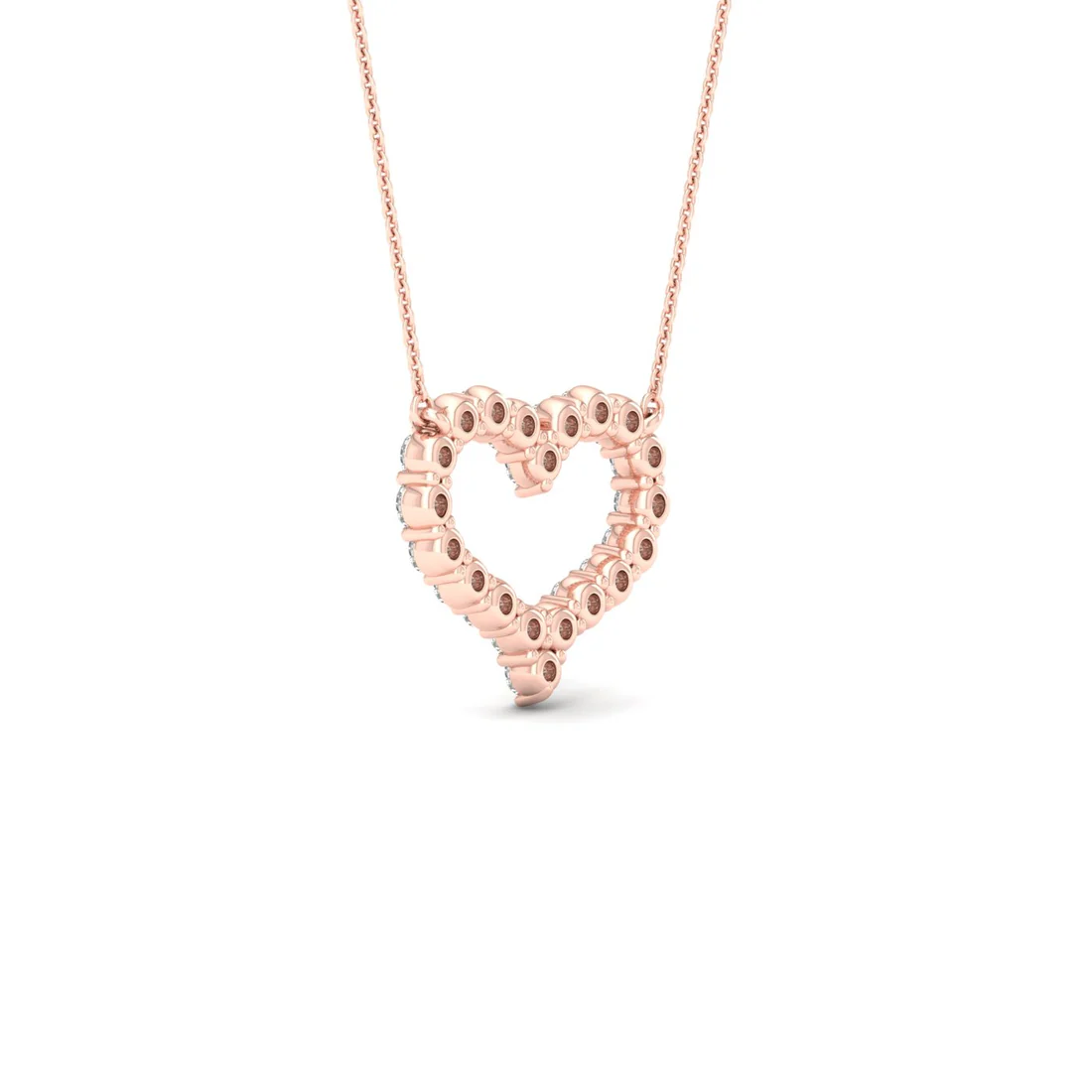 0.25 CTW Lab Grown Diamond Heart Shape Pendant