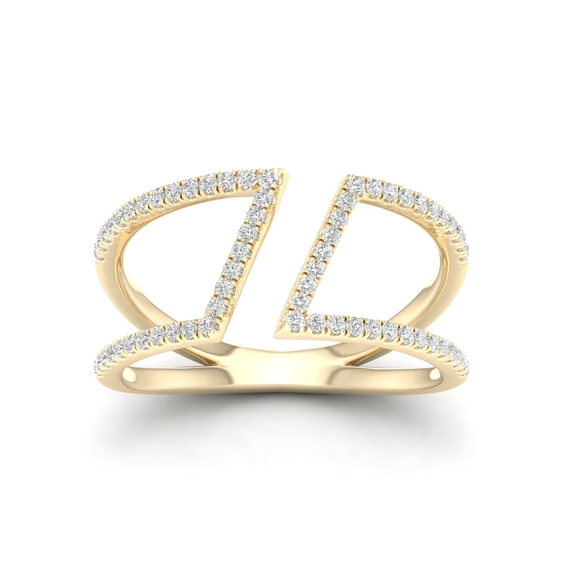 0.23Ctw Lab Grown Diamond Fishtail Setting Band