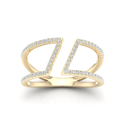 0.23Ctw Lab Grown Diamond Fishtail Setting Band