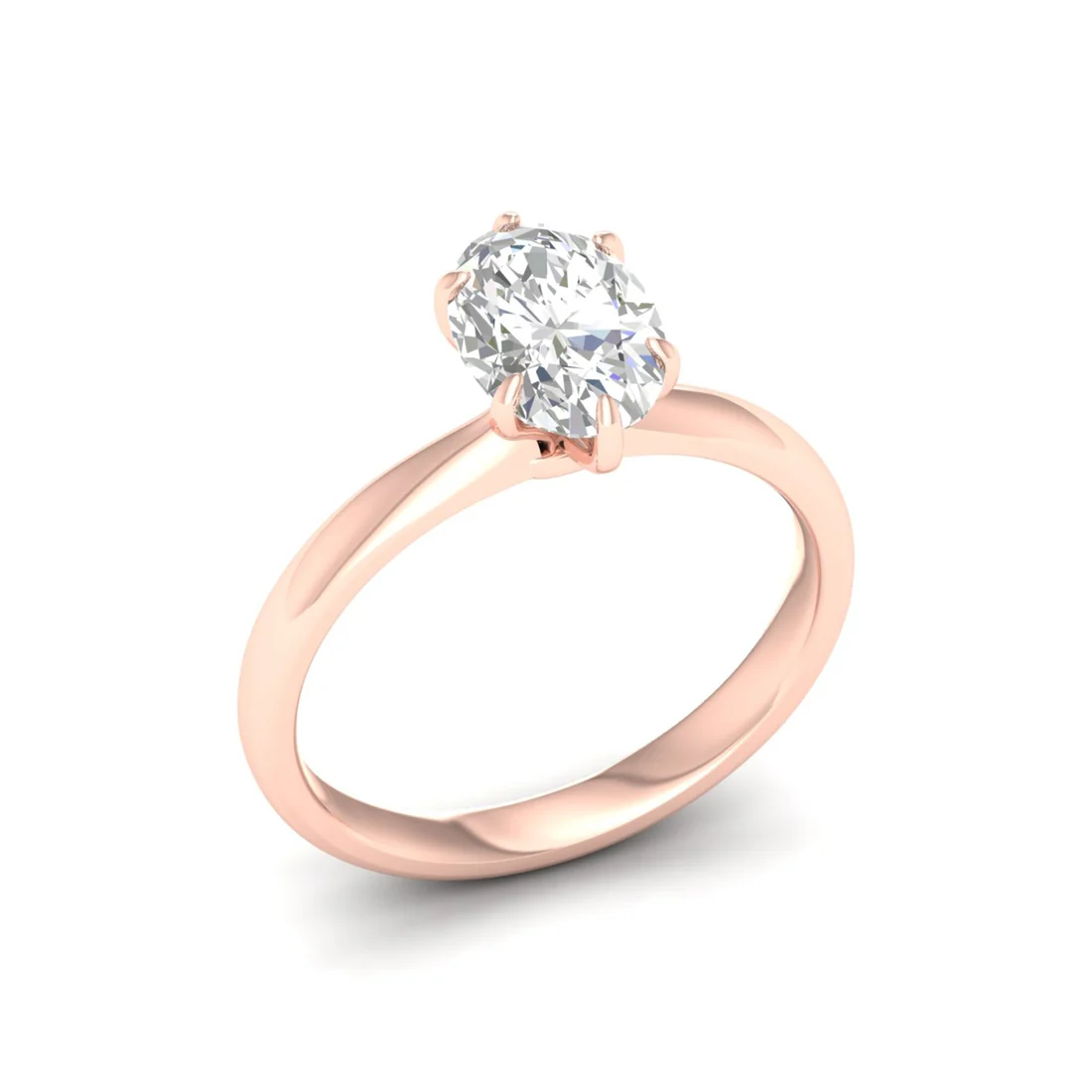 1.50 CTW Oval Cut Lab Grown Diamond Solitaire Ring
