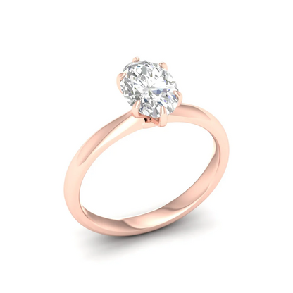 1.50 CTW Oval Cut Lab Grown Diamond Solitaire Ring