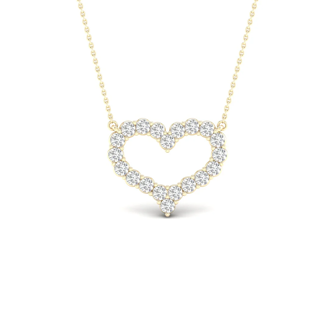 0.25 CTW Lab Grown Diamond Heart Shape Pendant