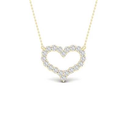 0.25 CTW Lab Grown Diamond Heart Shape Pendant