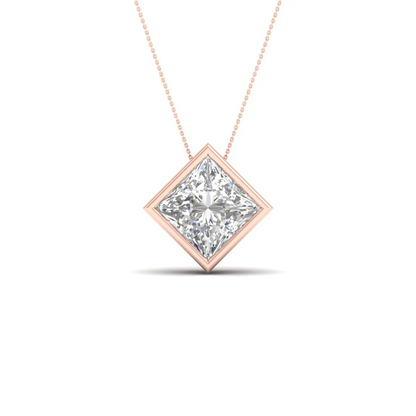 2 CTW Lab Grown Diamond Princess Cut Pendant