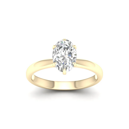 1.50 CTW Oval Cut Lab Grown Diamond Solitaire Ring