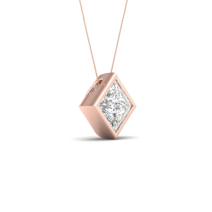 2 CTW Lab Grown Diamond Princess Cut Pendant