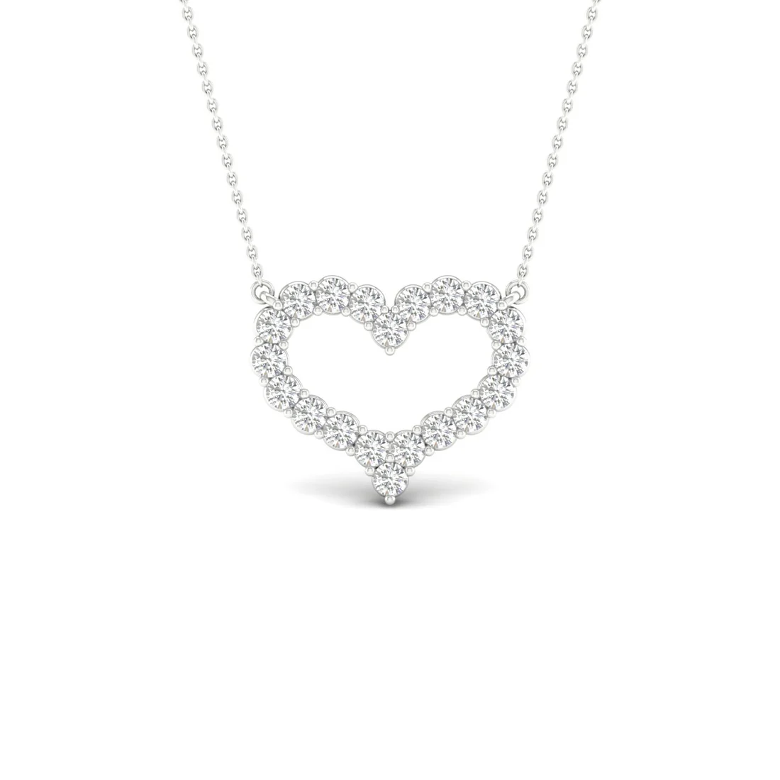 0.25 CTW Lab Grown Diamond Heart Shape Pendant