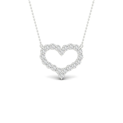 0.25 CTW Lab Grown Diamond Heart Shape Pendant