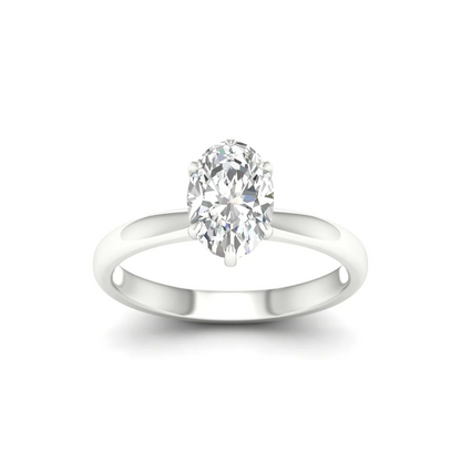 1.50 CTW Oval Cut Lab Grown Diamond Solitaire Ring