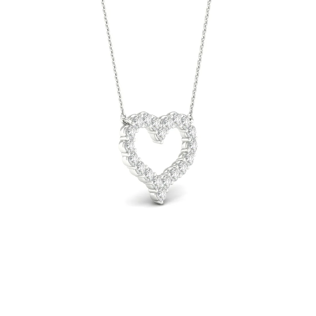 0.25 CTW Lab Grown Diamond Heart Shape Pendant